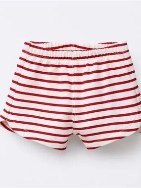 Zara Baby Red & White Striped Shorts